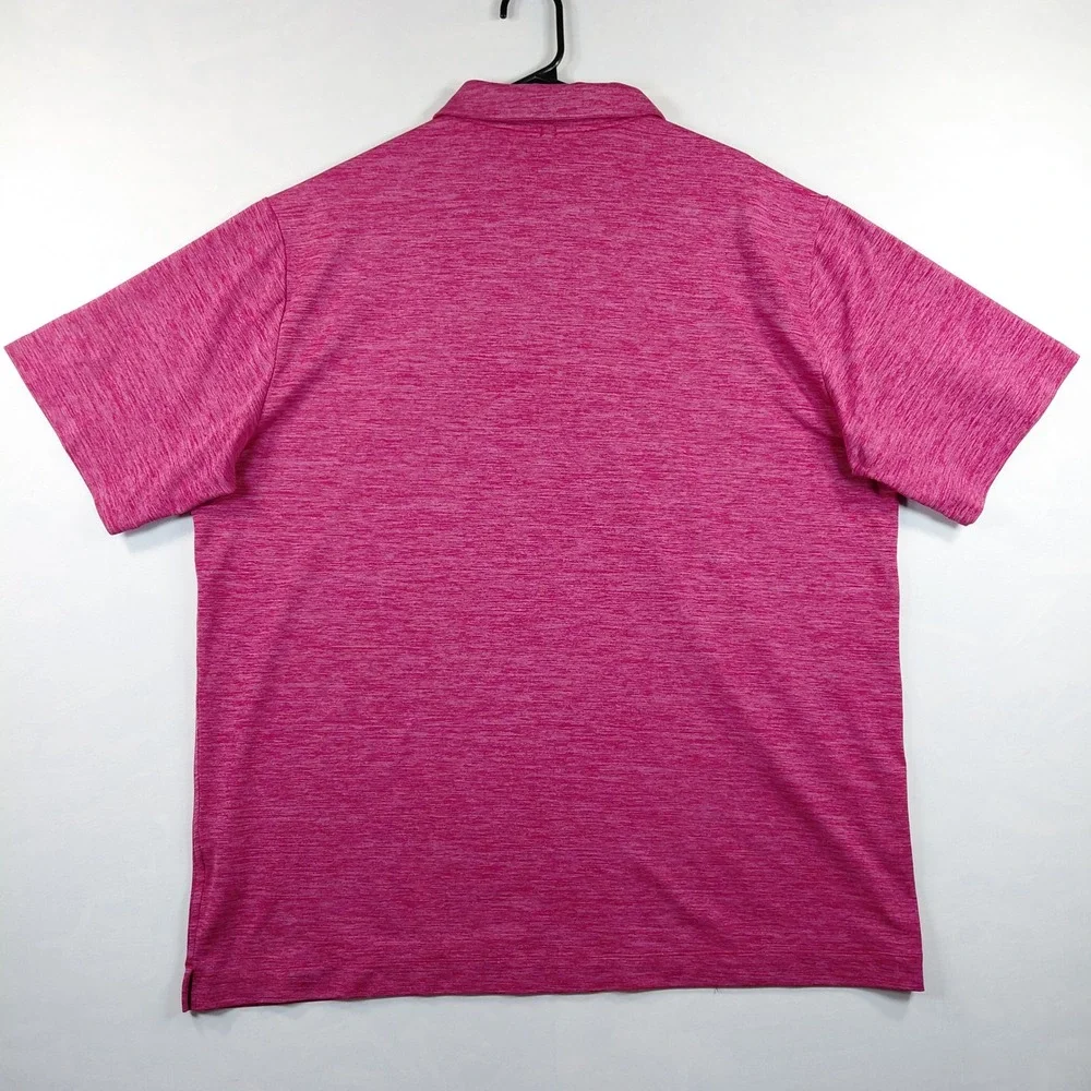 Nike Golf Dri-Fit Polo Shirt Mens XL Maroon Heathered Atlanta Athletic Club PGA